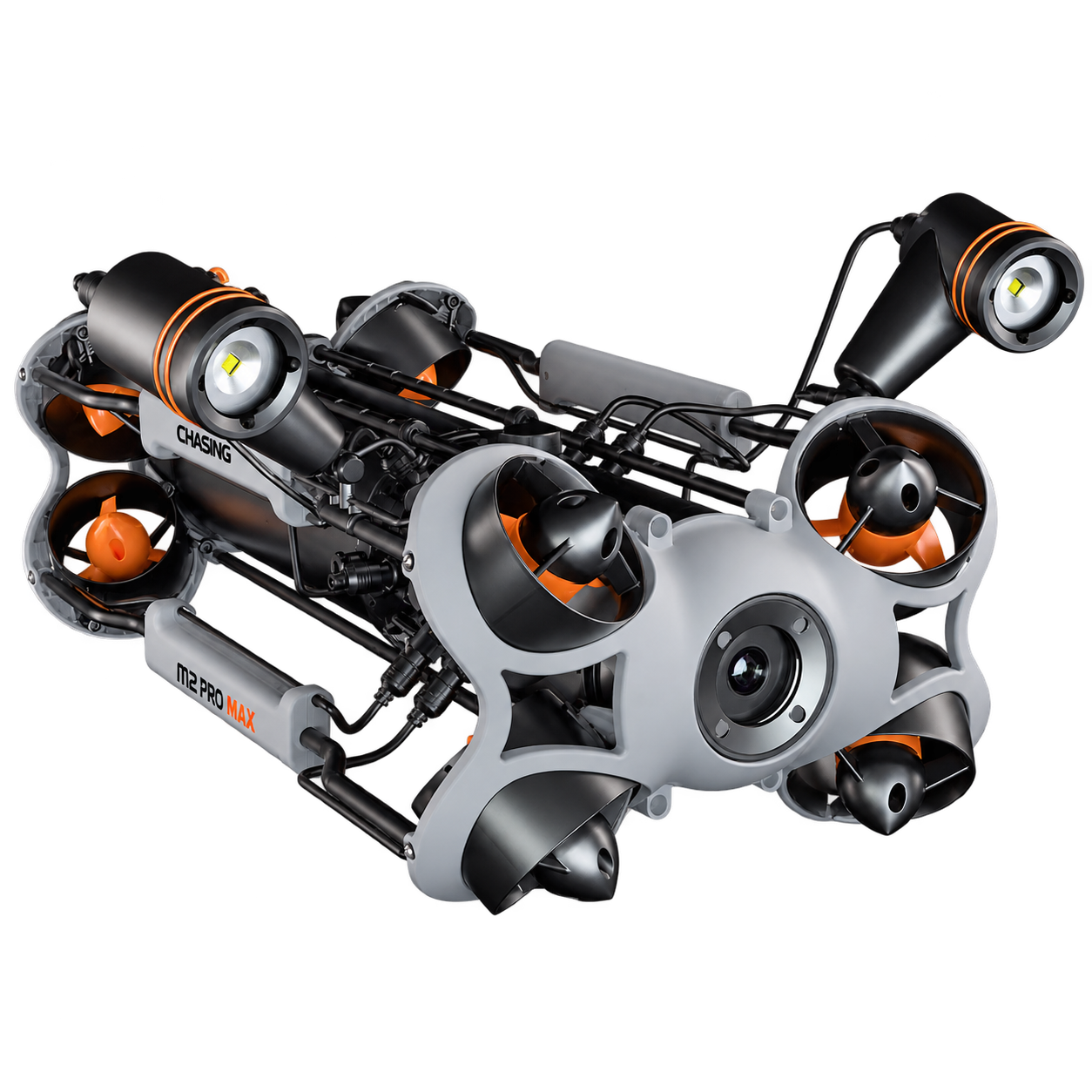 ROV professionnel MARINEXPERT et sa radiocommande sur des rochers côtiers
